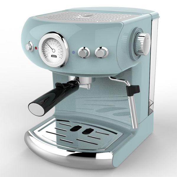 

15bar 950w coffee machinemaker retro style semiautomatic italian steam type milk foam easy to use espresso machine 1.4l eu