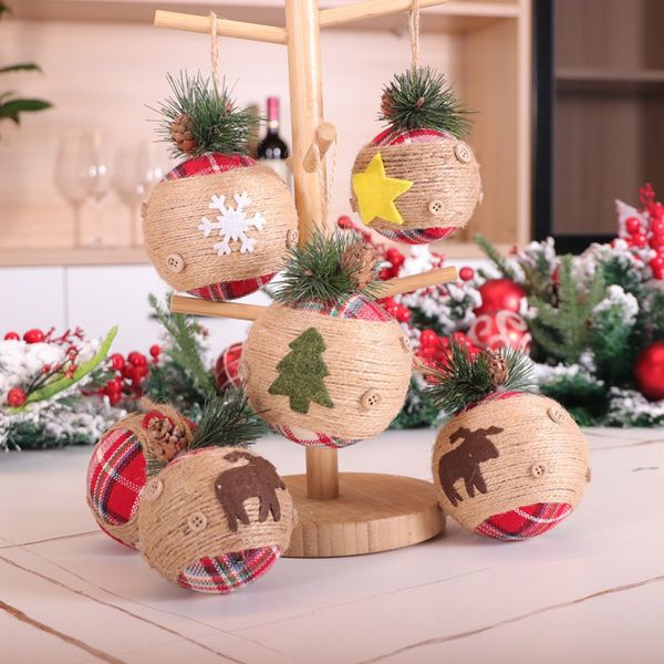 

christmas decor hanging ball linen christmas ball tree fireplace bookshelf wedding party decorations