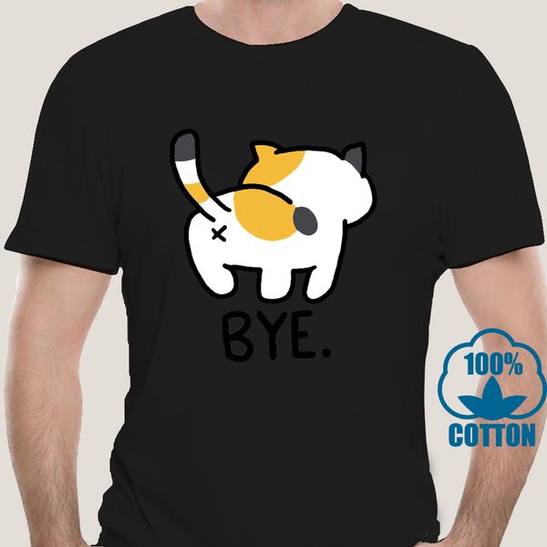 

2545a neko atsume bye men white t-shirt size s m l xl 2xl 3xl