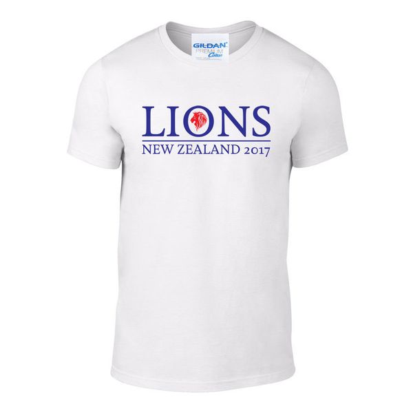 

men's short sleeve man round collar t shirt brirish lions new zealand 2019 rugbyer wales scotland ireland tee shirts