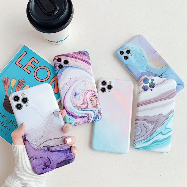 

phone case for iphone se 2020 11 pro x xr xs max 7 8 plus fashion abstract colorful marble matte soft imd for iphone 11
