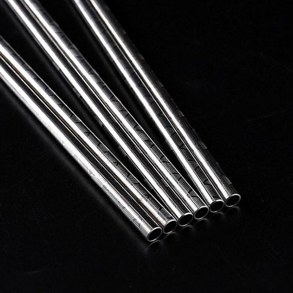 

304 stainless steel straw set 2 1 silver metal drinking straw reusable straws cleaner brush kit eco drinking straws