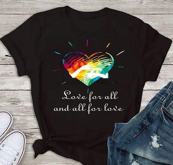 

lgbt all for love and love for all t-shirt