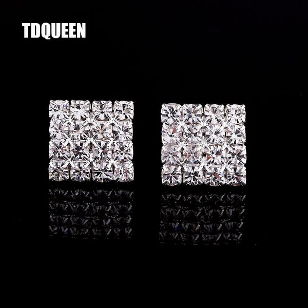 

tdqueen stud earrings for women crystal rhinestone fashion stud earrings brand brincos cute mini korean jewelry, Golden;silver