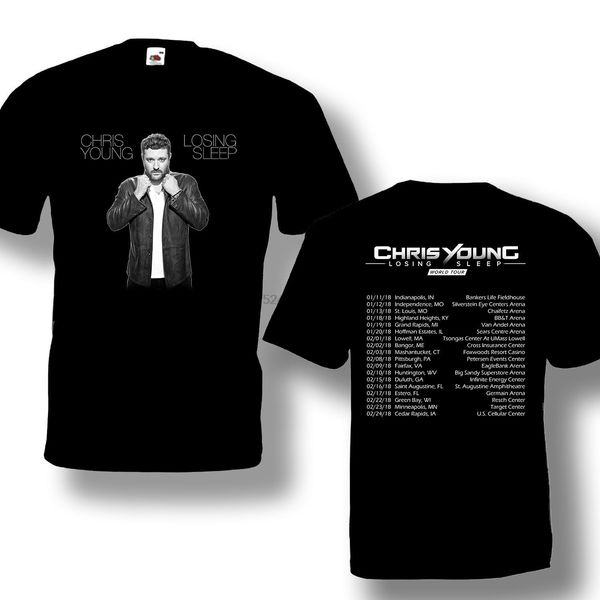 

chris young tour 2018 tshirt черный цвет hot design размер s-3xl лучшее предложение
