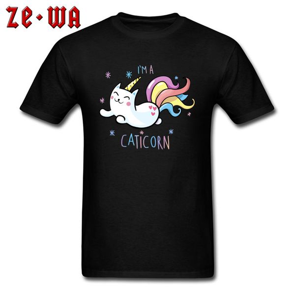 

caticorn rainbow unicorn cat funny kawaii t shirt space pony cat cute print t-shirts my litter pony gift tshirts for men cotton