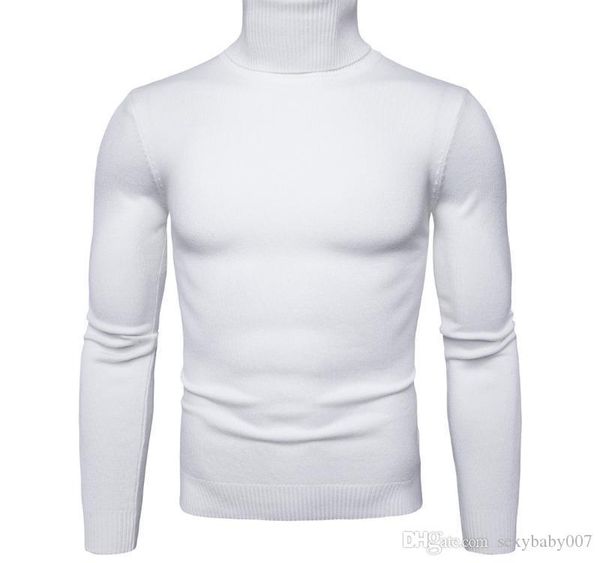 

rui qi 2018 autumn sweater knit turtleneck men s sweater pullover men s pullover 03, White;black