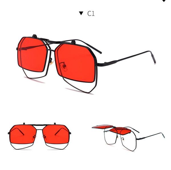 

fashion square glasses sunglasses women's women girls 2020 unique red yellow vintage womens sun glasses shades, White;black