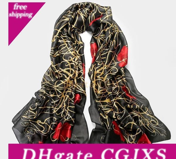 

11styles 100 %silk shawl wrap women 's long wrap shawl beach silk scarf red flora black sparkly rectangle scarves 90x180cm 35 &quot, Blue;gray