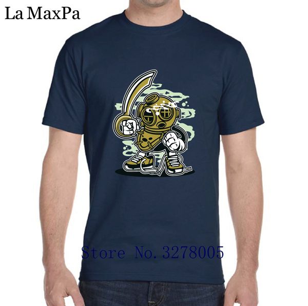 

пользовательские men t shirt удобная дайвер под водой мультфильм футболки для мужчин письма camisas para hombre 2018 plus размер интересные