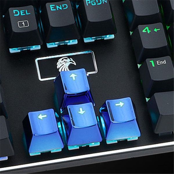 

e element mechanical keyboard gold-plated keycap keyclick black axis red axis alternate action or ergonamic cross-shaped cool transparent ke