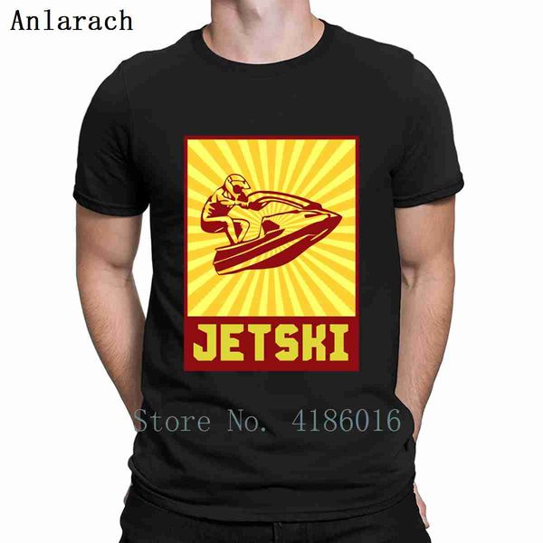 

retro jetski jet ski gift t shirt kawaii sunlight authentic cotton pattern spring autumn round neck knitted shirt