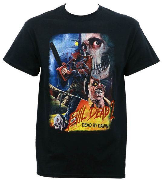 

authentic evil dead 2 dead by dawn thai movie poster t-shirt s--3xl newloose black men t shirts homme tees