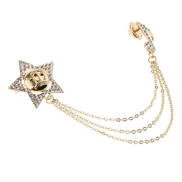 

кристалл rhinestone звезды музыкальная нота цепи брошь кристалл воротник pin корсаж, Gray
