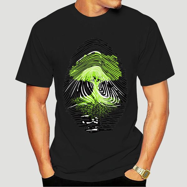 

палец с деревом mens tee -image рыхлого размером футболочка-0703a