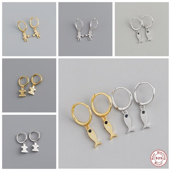 

2020 solid 925 sterling silver dangle earrings for women lovers' girls long pendant pendientes mujer drop earrings charm jewelry