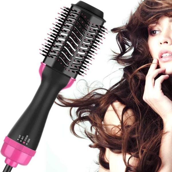 

hair dryer brush air brush - 2 in 1 hair dryer and volumizer negative ionic salon straightener and curler hot