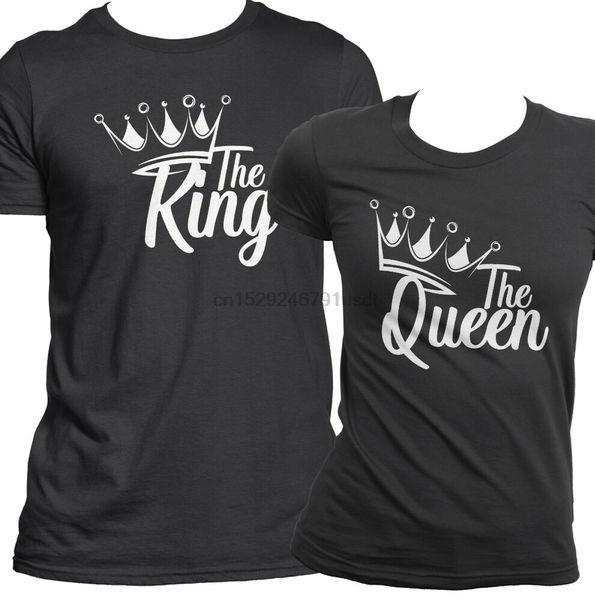

cute king and queen matching shirts new design hisher summer couple tees