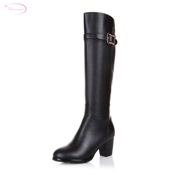 

boots chainingyee handmade quality custom patent leather zippers knee high med with wedges women's riding, Black