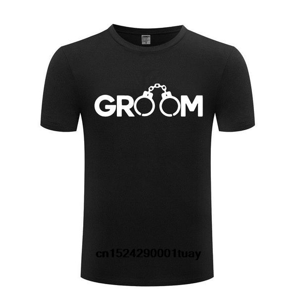 

men's fashion t shirts short sleeve groom handcuffs groom handcuffs wedding joke marry gift