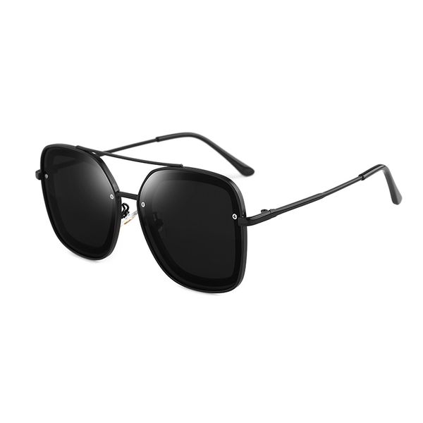 

2020 retro square women sunglasses personality double beam metal frame resin material lenses 6320 uv400 protection eyewear, White;black