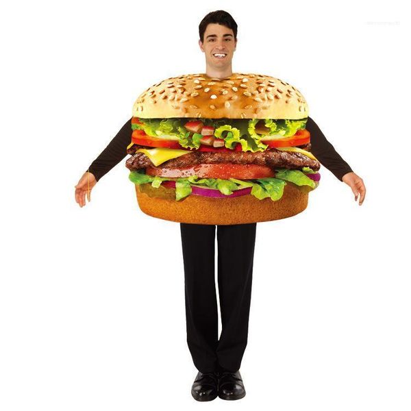 

women hamburger beer sausage beaf stylish theme cosplay funny cosplay halloween costumes men, Black;red