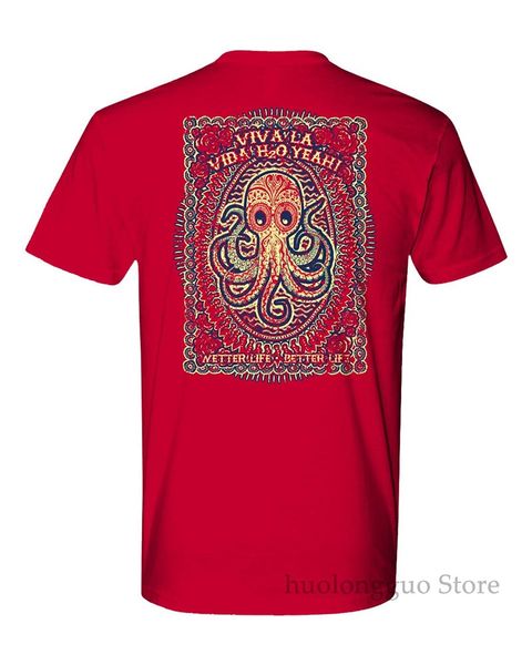 

day of the dead t-shirt ocs t-shirt dia de los muertos tee mexican folk art tee squid t-shirt sea life tee gift for men