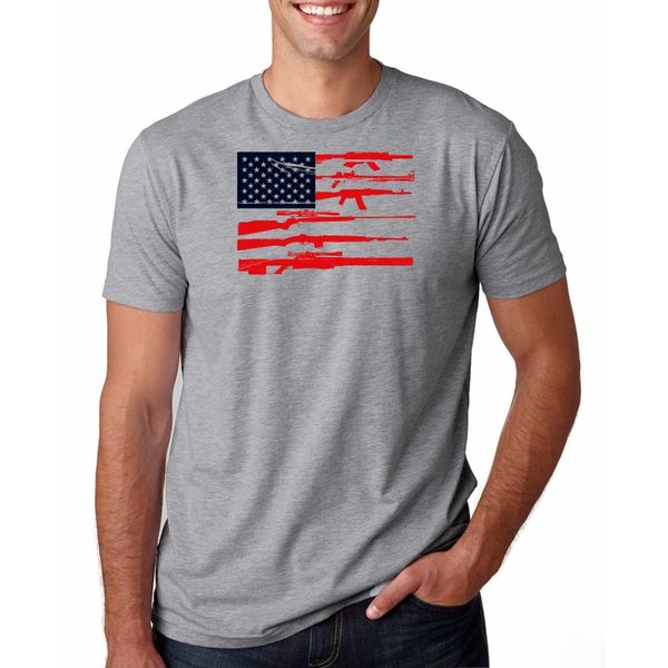 

molon labe om flag gun us flag t-shirt