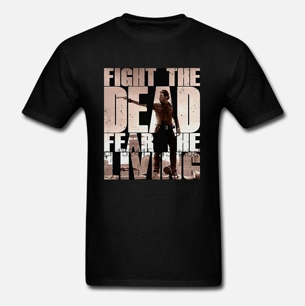 

тенниска fight мертвых fear живой ii t-shirt - пешеходная рик граймс dead men t-shirt