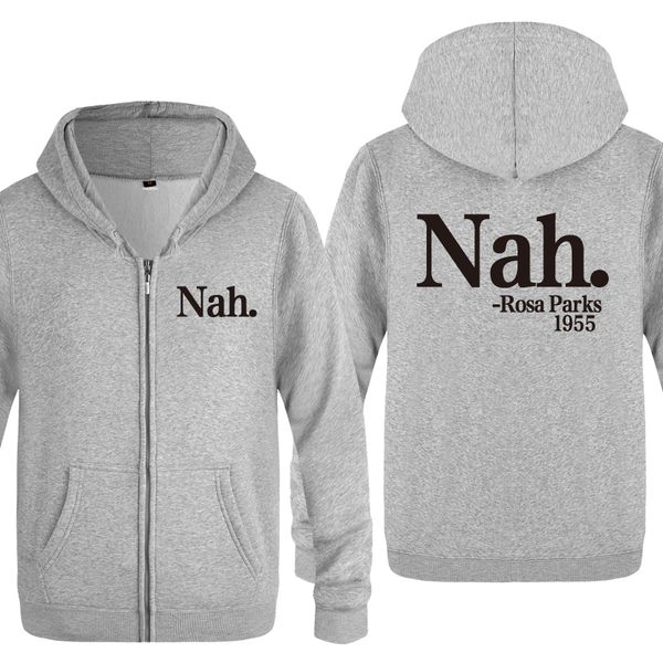 

nah rosa parks 1955 novelty creative sweatshirts men 2018 mens zipper hooded fleece hoodies cardigans