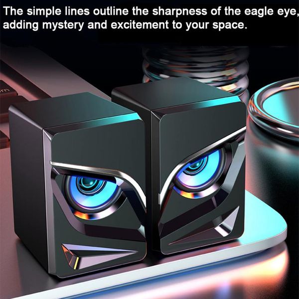 

computer bluetooth speaker two owls led light audio heavy bass subwoofer home speaker usb power supply for pc lapcellphone