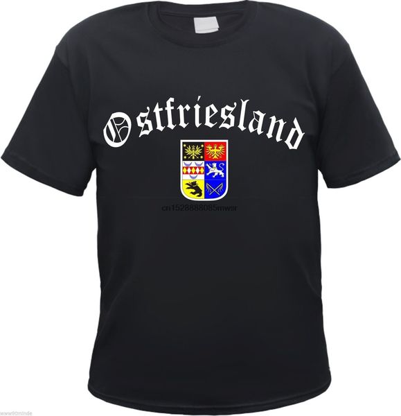 

ostfriesland t-shirt schwarz - altdeutsch wappen - s bis 3xl - emden aurich leer