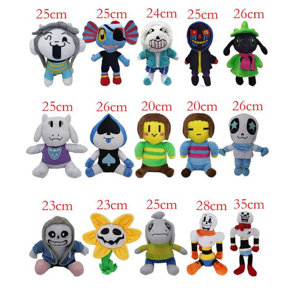 

wholesale 20-35cm undertale sans papyrus asriel toriel kids toy stuffed doll baby plush toy holiday halloween gifts