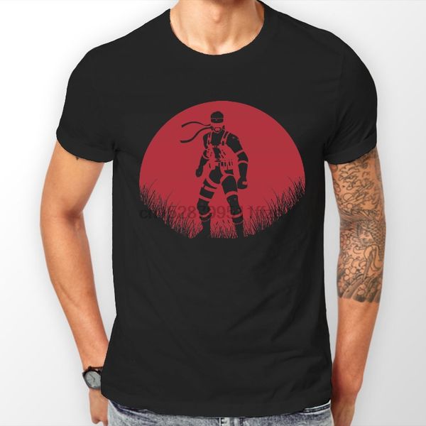 

metallo cambio solido serpente rosso luna mgs gamer t shirt maglietta