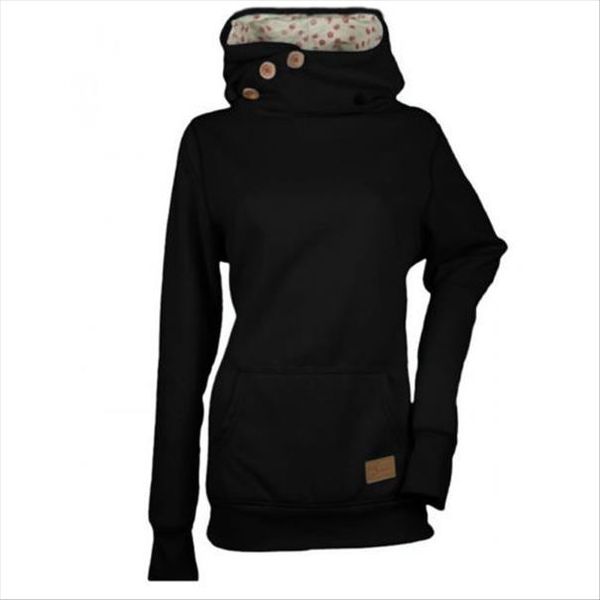 

womens hoodies women hoodies hooded sweatshirt long sleeve pullover thermal jumper drop shipping good quality, Black