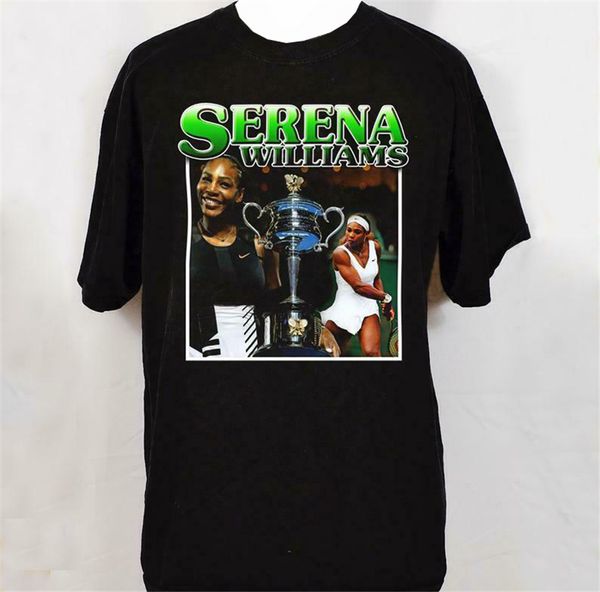 

серена уильямс нет 1 - черная футболка сыпучего размер tee shirt