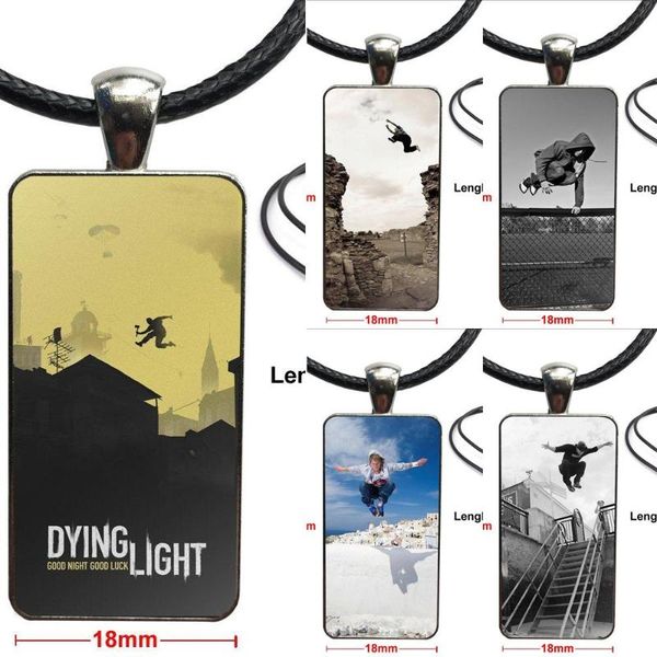 

pendant necklaces for girls statement maxi stunning sports action parkour glass necklace handmade half rectangle, Silver