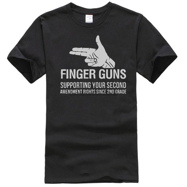 

finger guns supporting your 2nd amendment rights t-shirt