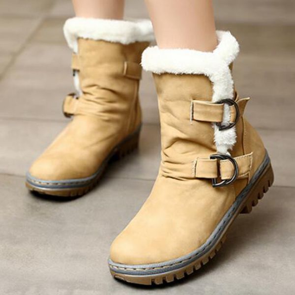 

boots winter women plus velvet female cotton short tube women's szapatos de mujer sy392, Black