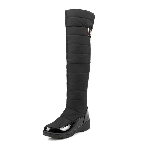 

boots in 2021, 35 to 44 winter fashion snowshoes over knee platform for women warm navy blue and black