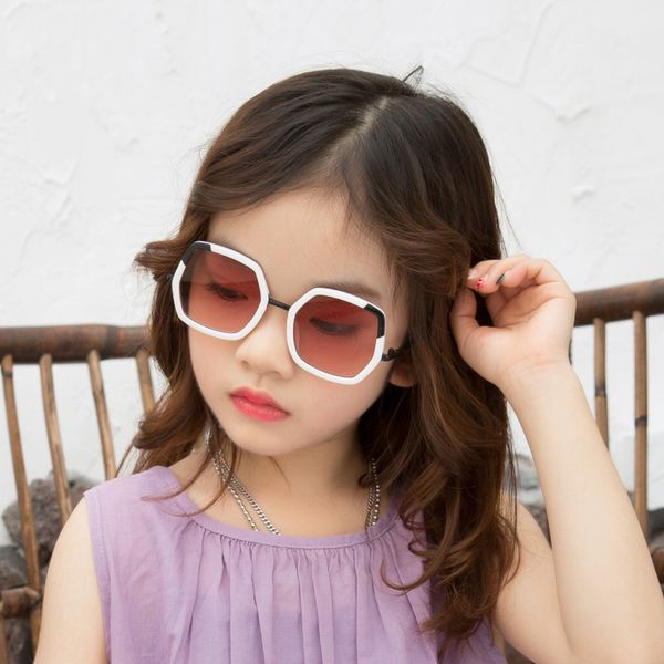 

sunglasses the square frame semimetal children is prevented bask in tourism t88372 shading mirror, White;black