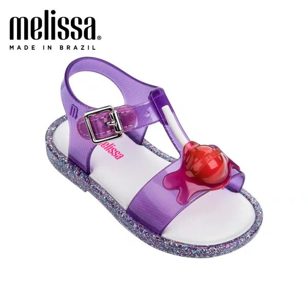 

mini melissa lollipop sandal girl jelly shoes sandals 2020 new baby shoes melissa sandals non-slip kids children 14-18cm, Black;red