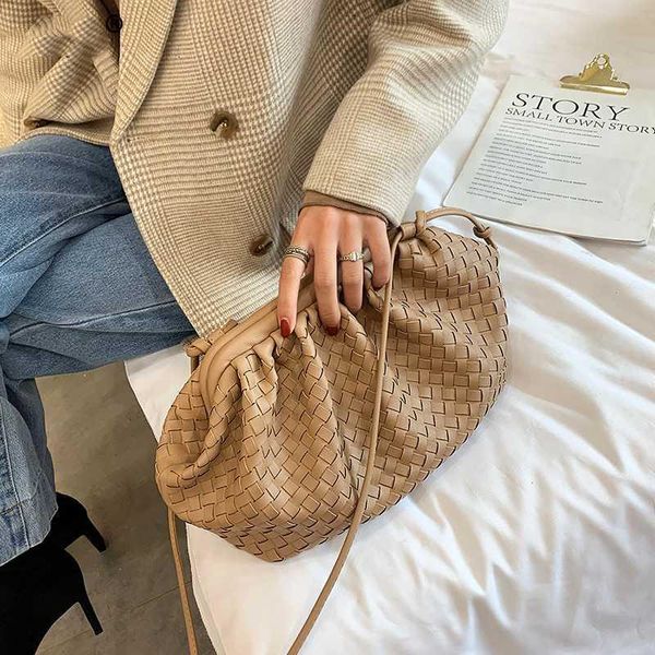 

[BXX] PU Leather Weaving Crossbody Bags For Women 2020 Lady Designer Shoulder Messenger Bag Female Handbags Elegant Clutch HJ404