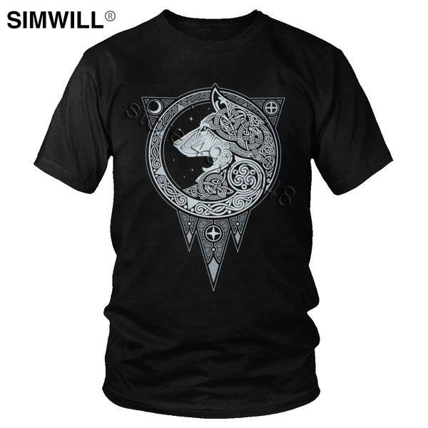 

urban new arrival t shirt men cotton wolf mystery t-shirt short sleeve round neck viking norse ulv casual tee wholesale clothes