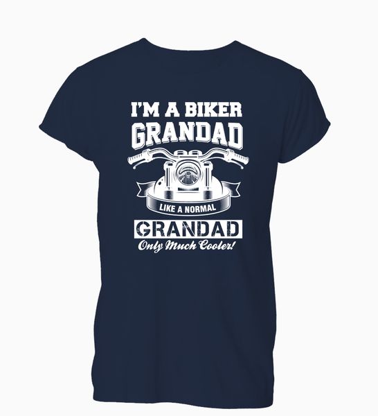 

2019 summer fashion men t shirt i'm a biker grandad like a normal grandad only cooler t shirt tshirt mens womens