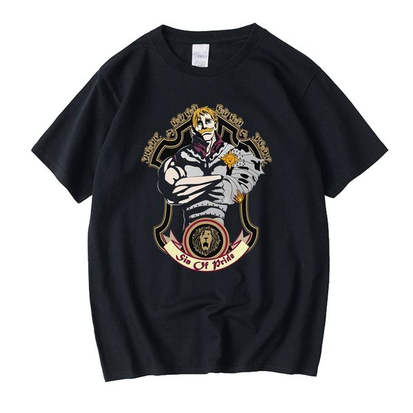 

handsome mens seven deadly sins shirt anime tshirt short sleeve cotton t-shirt anime manga nanatsu no taizai escanor tee clothes