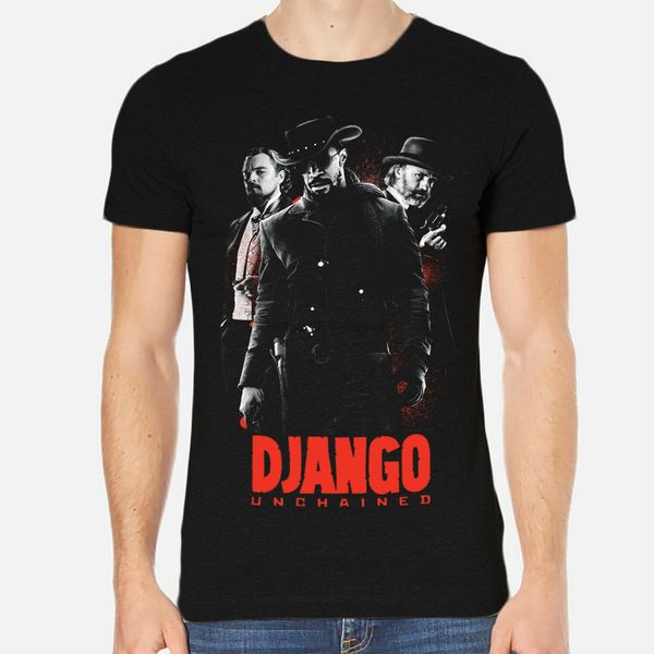 

django unchained quentin tarantino leonardo men t-shirt black clothing 6-a-334(1