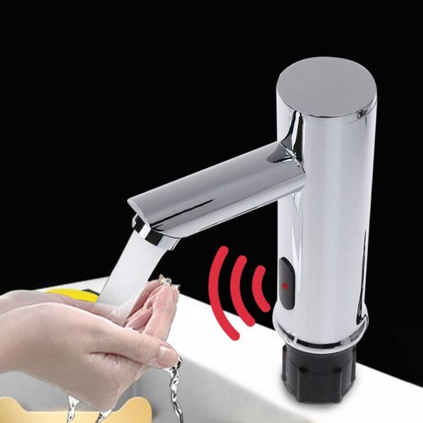 

bathroom automatic infrared sensor sink faucet touchless basin water tap deck mounted