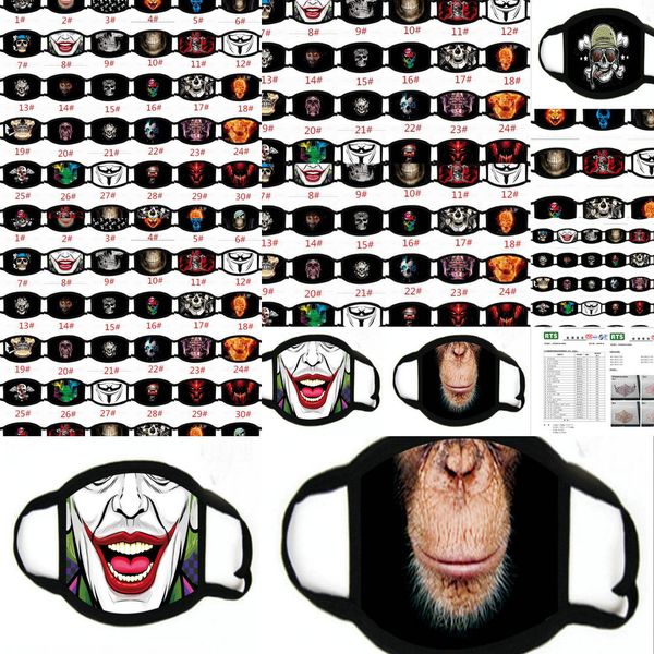 

skull reusable mask customize face cartoon print cubrebocas con mica ultraviolet proof dm1y1