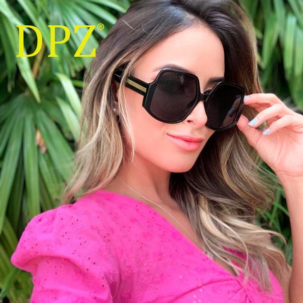 

sunglasses 2021 dpz trendy woman fashion square outdoor travel uv400, White;black